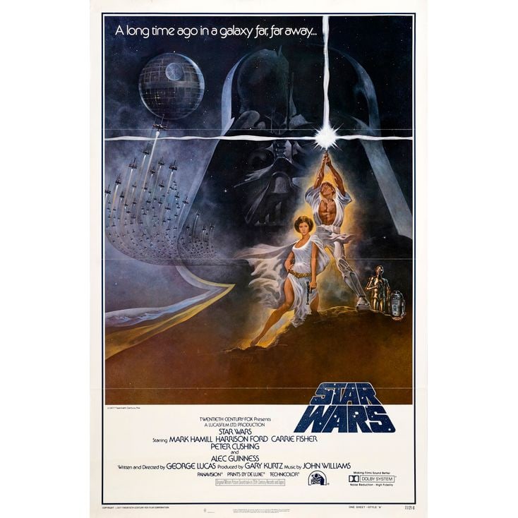 STAR WARS: A NEW HOPE - One Sheet (27" x 41"); Style A, First Printing; Very Fine- Tri-Folded (1 of 1)
