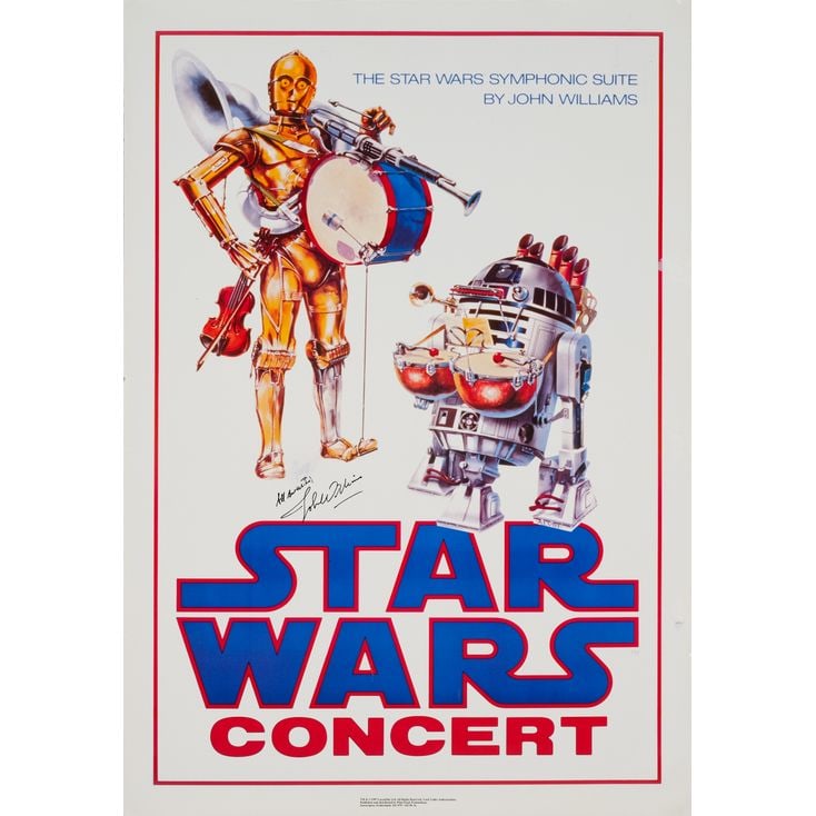 STAR WARS: A NEW HOPE - Commercial Poster (27" x 39") Signed by John Williams (Beckett COA); Very (1 of 1)