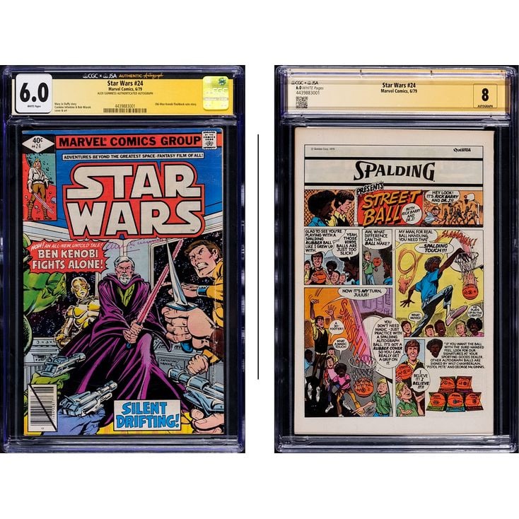 STAR WARS COMICS - Slabbed and Autographed Comic Book (6.5" x 10") Signed by Alec Guinness (JSA COA) (1 of 3)