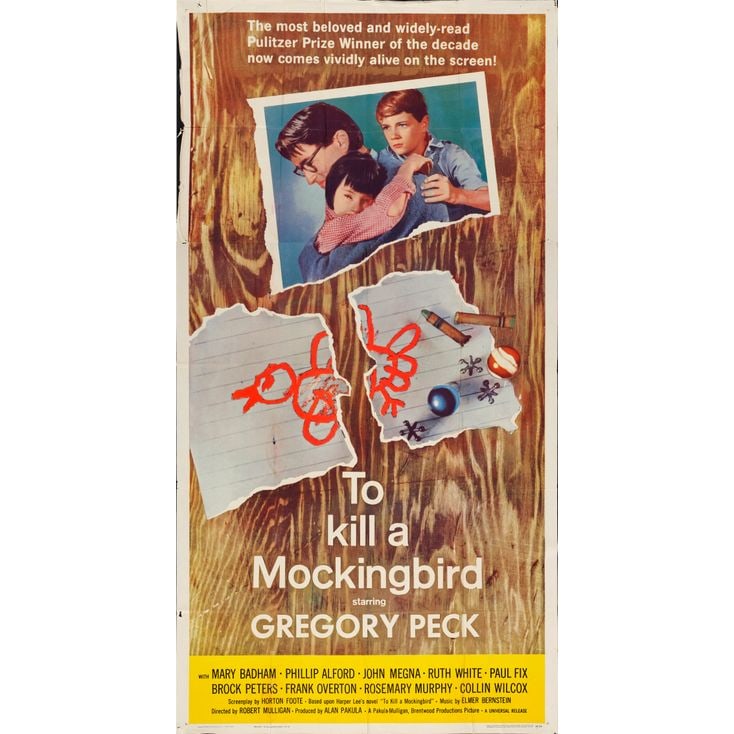 TO KILL A MOCKINGBIRD - Three Sheet (41" x 78"); Fine+ Folded: TO KILL A MOCKINGBIRD Three Sheet (41" x 78") ; Fine+ Folded Universal, 1962 Author Harper Lee's highly acclaimed novel was superbly adapted for the screen by directo