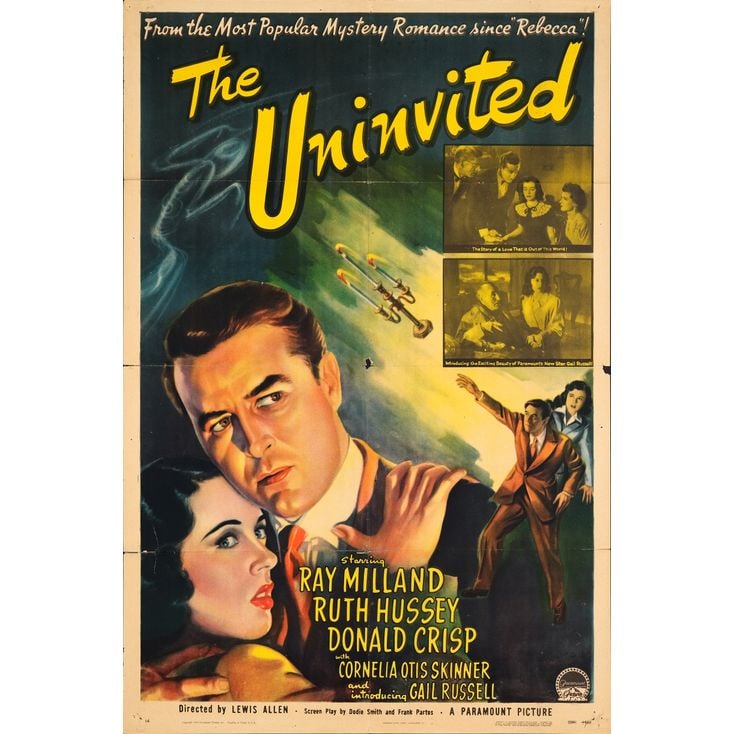 THE UNINVITED - One Sheet (27" x 41"); Style A; Fine+ Folded: THE UNINVITED One Sheet (27" x 41"); Style A ; Fine+ Folded Paramount, 1944 One of the more interesting and popular supernatural horror thrillers of the 1940s is this