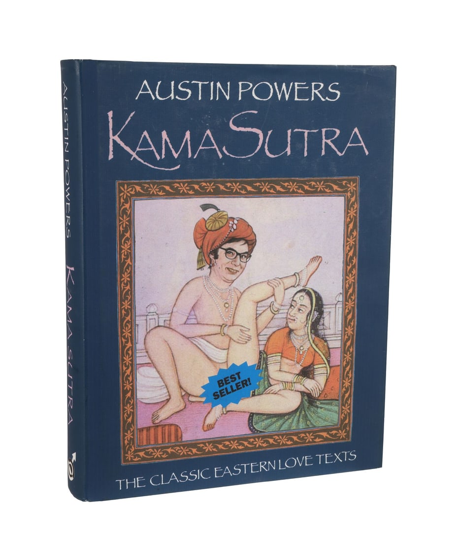 AUSTIN POWERS: THE SPY WHO SHAGGED ME (1999) - Austin Powers' (Mike Myers) Kama Sutra Book: AUSTIN POWERS: THE SPY WHO SHAGGED ME (1999) - Austin Powers' (Mike Myers) Kama Sutra Book - Austin Powers' (Mike Myers) Kama Sutra book from Jay Roach's Austin Powers: The Spy Who Shagged Me. In bed