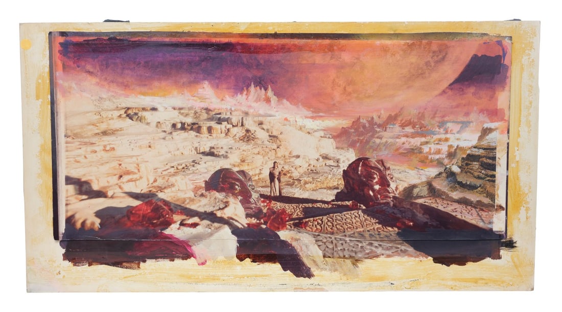 STAR TREK: THE MOTION PICTURE (1979) - Matthew Yuricich Collection: Hand-Painted Matthew Yuricich: STAR TREK: THE MOTION PICTURE (1979) - Matthew Yuricich Collection: Hand-Painted Matthew Yuricich Vulcan Landscape Matte Painting Prelim - Preliminary artwork for a Vulcan landscape matte painting han