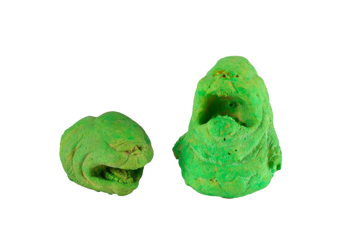 GHOSTBUSTERS (1984) - Stuart Ziff Collection: Pair of Onionhead (Slimer) Puppet Castings: GHOSTBUSTERS (1984) - Stuart Ziff Collection: Pair of Onionhead (Slimer) Puppet Castings - A pair of castings of Onionhead, aka Slimer, puppets from the production of Ivan Reitman's Ghostbusters. Slim