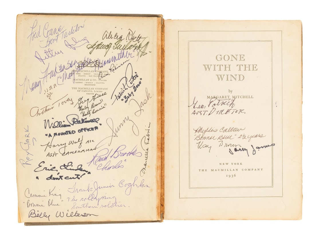 GONE WITH THE WIND (1939) - Planet Hollywood Collection: Author, Cast and Crew-Autographed Book (1 of 15)
