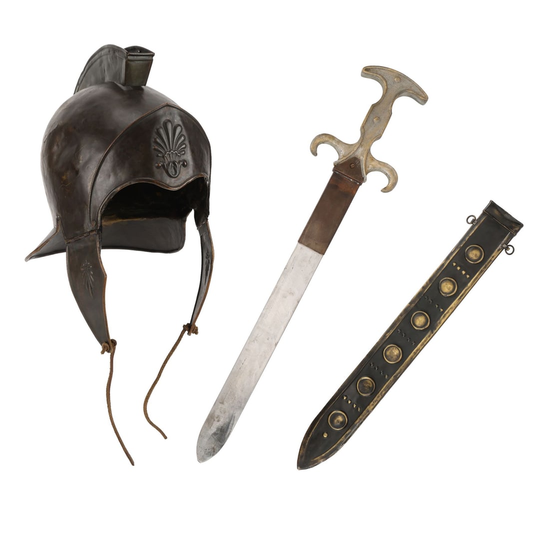 JASON AND THE ARGONAUTS (1963) - Argonaut Helmet, Retractable Sword and Sheath (1 of 15)
