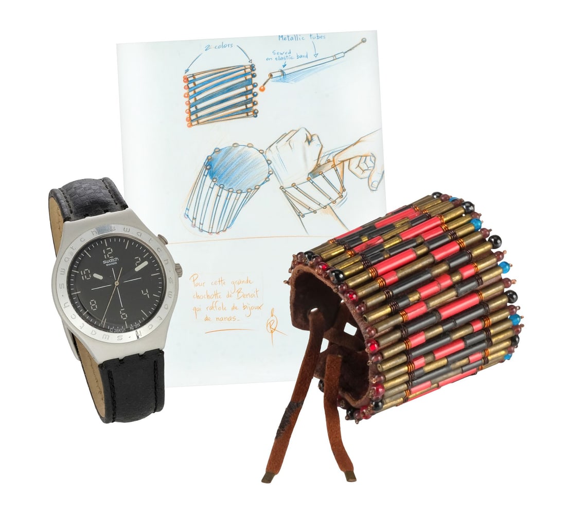 KISS OF THE DRAGON (2001) - Liu Jian's (Jet Li) Acupuncture Wristlet and Watch: KISS OF THE DRAGON (2001) - Liu Jian's (Jet Li) Acupuncture Wristlet and Watch - Liu Jian's (Jet Li) acupuncture wristlet and watch from Chris Nahon's Kiss of the Dragon. Liu wore his signature watch