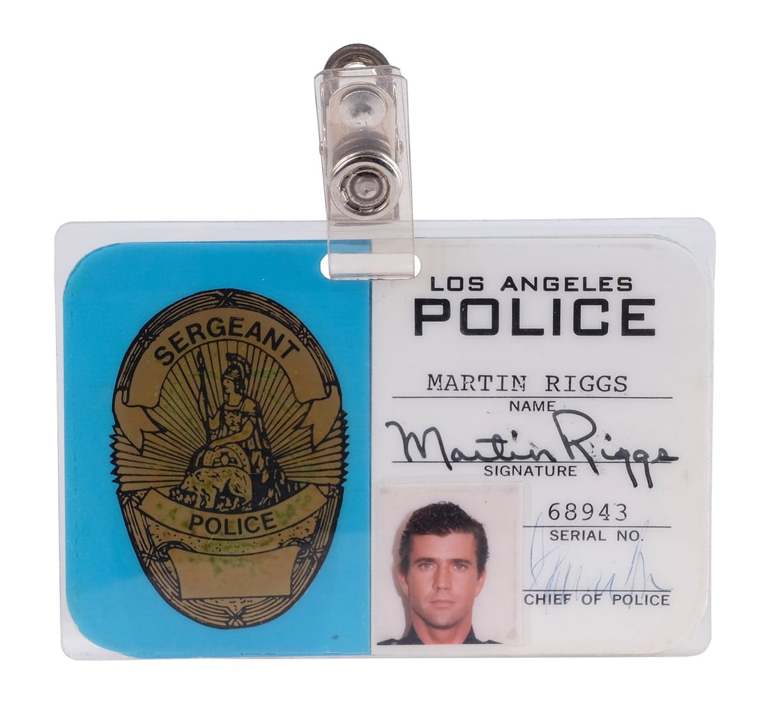 LETHAL WEAPON 3 (1992) - Mike Papac Collection: Martin Riggs' (Mel Gibson) LAPD ID (1 of 5)