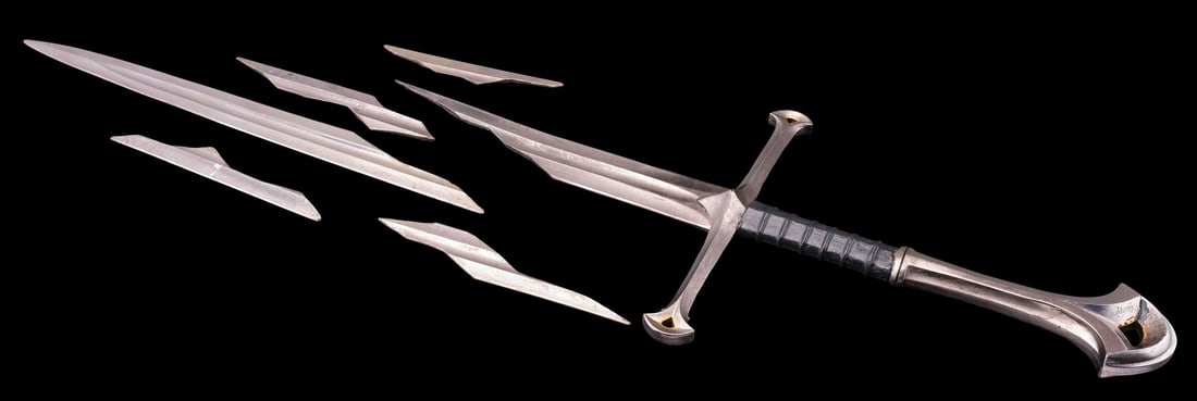 THE LORD OF THE RINGS TRILOGY (2001-2003) - Shards of Narsil: THE LORD OF THE RINGS TRILOGY (2001-2003) - Shards of Narsil - Shards of Narsil from Peter Jackson's The Lord of the Rings trilogy. During the final alliance, Isildur (Harry Sinclair) confronted Sauro