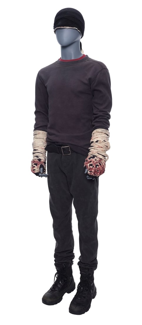 MARVEL'S DAREDEVIL (T.V. SERIES, 2015 - 2018) - Matt Murdock's Bloodied Final Fight Ensemble: MARVEL'S DAREDEVIL (T.V. SERIES, 2015 - 2018) - Matt Murdock's Bloodied Final Fight Ensemble - Matt Murdock's bloodied final fight ensemble from the episode "A New Napkin" (313) of Marvel's