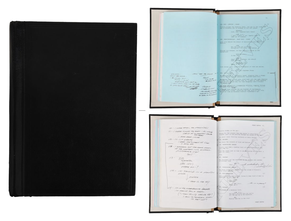 THE MATRIX RELOADED (2003) - Keanu Reeves' Personal Bound Hand-Annotated Script - 2