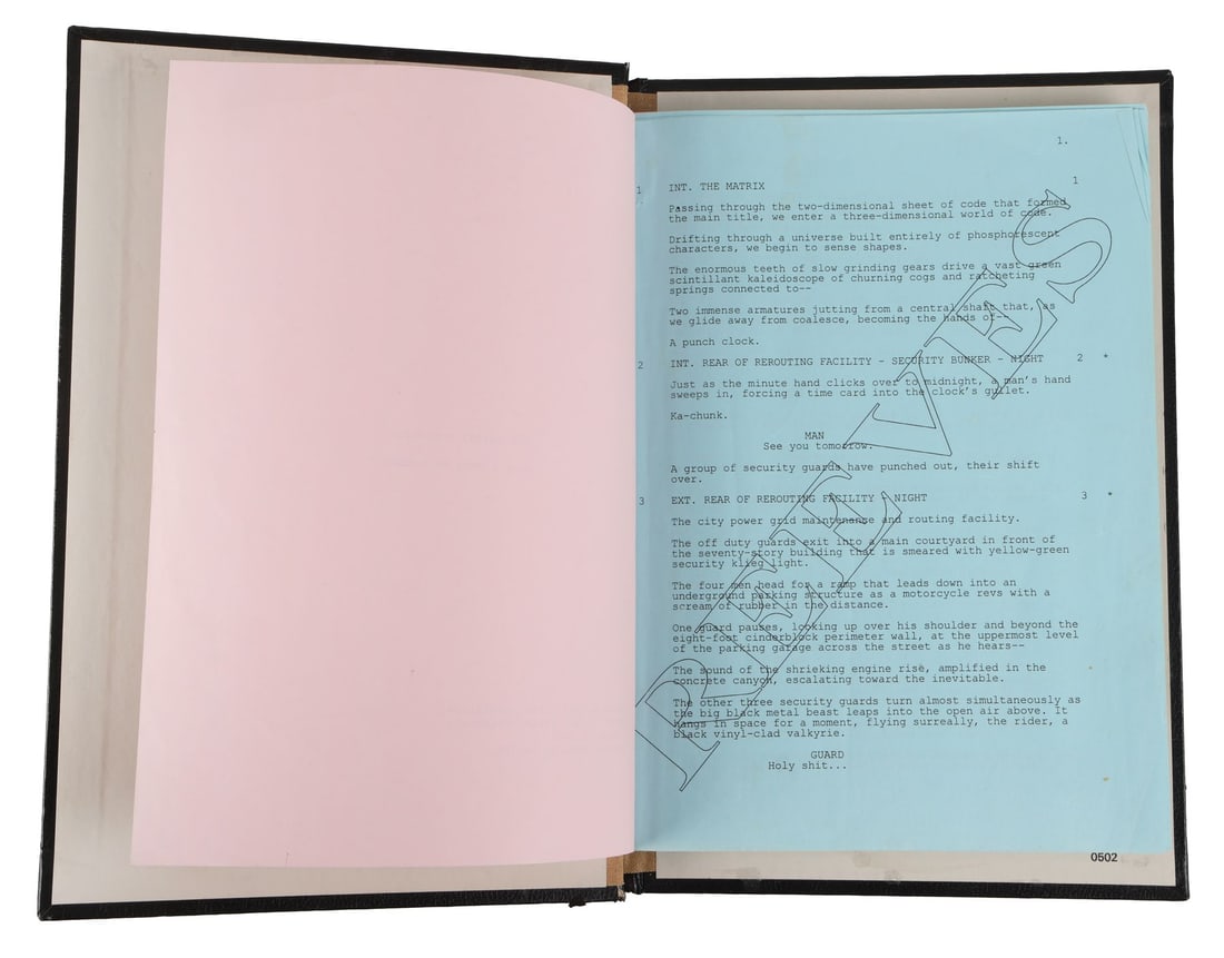 THE MATRIX RELOADED (2003) - Keanu Reeves' Personal Bound Hand-Annotated Script - 5