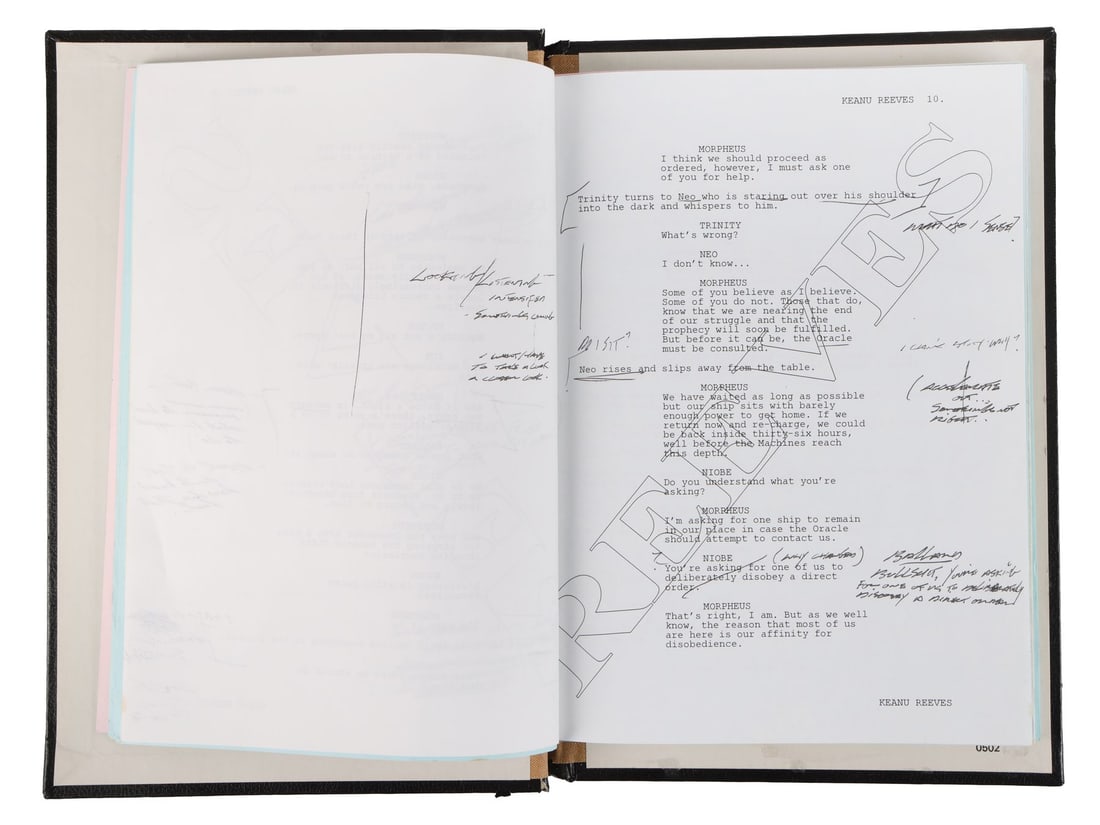 THE MATRIX RELOADED (2003) - Keanu Reeves' Personal Bound Hand-Annotated Script - 6