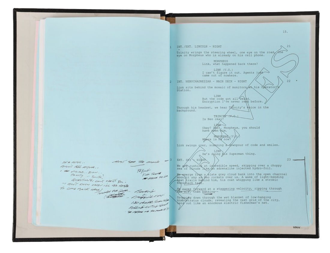 THE MATRIX RELOADED (2003) - Keanu Reeves' Personal Bound Hand-Annotated Script - 7