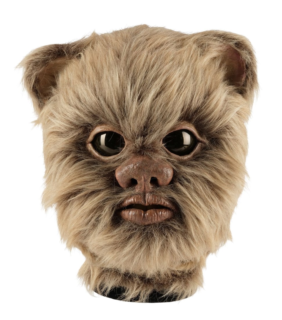 STAR WARS: RETURN OF THE JEDI (1983) - Ewok Mask from Original Production Components: STAR WARS: RETURN OF THE JEDI (1983) - Ewok Mask from Original Production Components - An Ewok mask created from original components from the production of Richard Marquand's Star Wars: Return of the