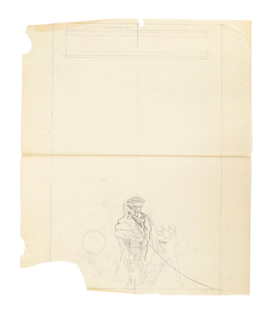 STAR WARS: RETURN OF THE JEDI (1983) - Hand-Drawn Tim Reamer Style "A" One-Sheet Concept Sketch (1 of 4)