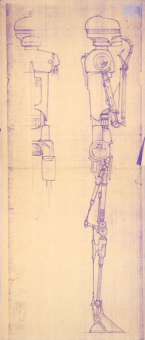 STAR WARS: RETURN OF THE JEDI (1983) - Full-Size EV-9D9 (Richard Marquand) Dyeline (1 of 2)