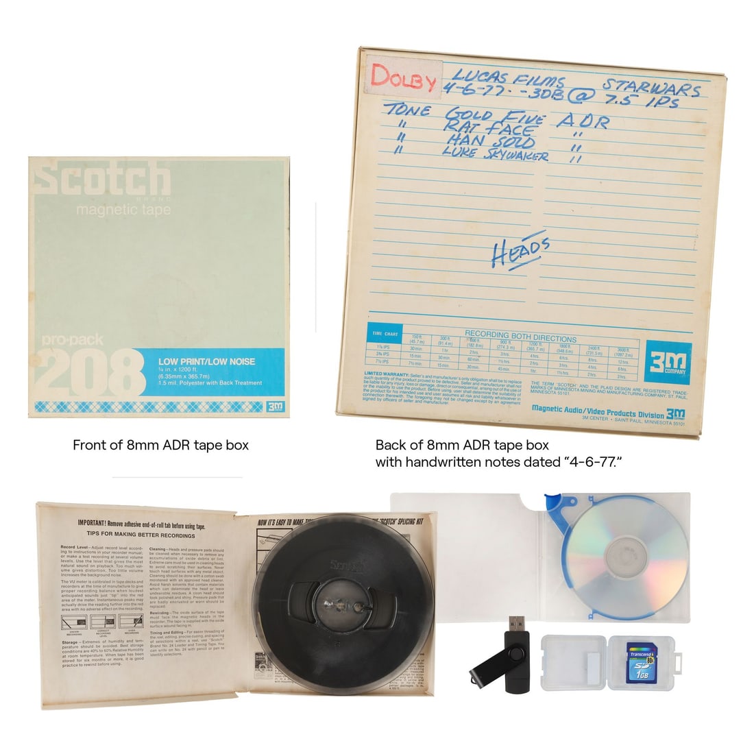 STAR WARS: A NEW HOPE (1977) - Automated Dialog Replacement (ADR) Tape Featuring Mark Hamill, (1 of 11)