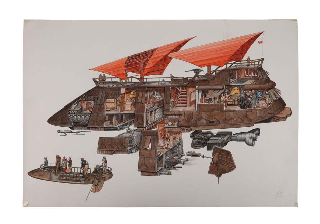 STAR WARS: INCREDIBLE CROSS-SECTIONS (1998) - Richard Chasemore Collection: Hand-Illustrated and (1 of 7)