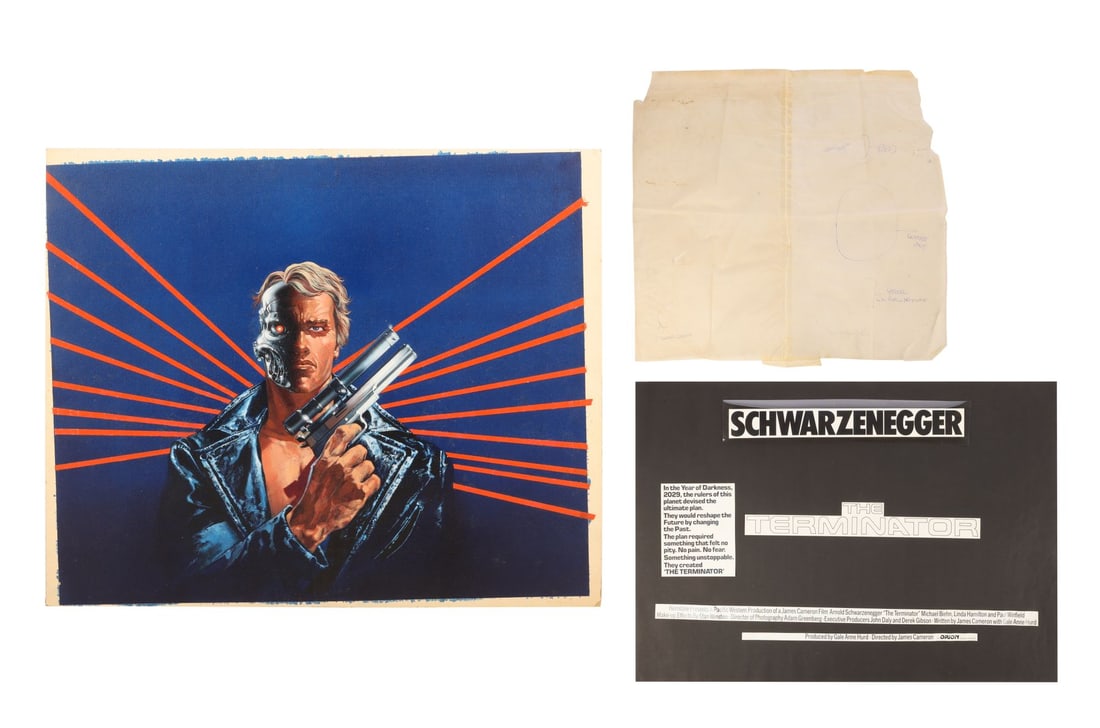 THE TERMINATOR (1984) - Hand-Painted Mike Francis UK Quad Poster Final Artwork (1 of 8)