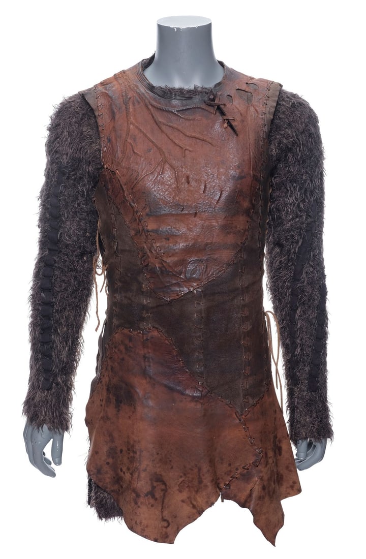 VIKINGS (T.V. SERIES, 2013 - 2020) - Floki Vilgerdarson's (Gustaf Skarsgard) Leather Tunic and (1 of 9)