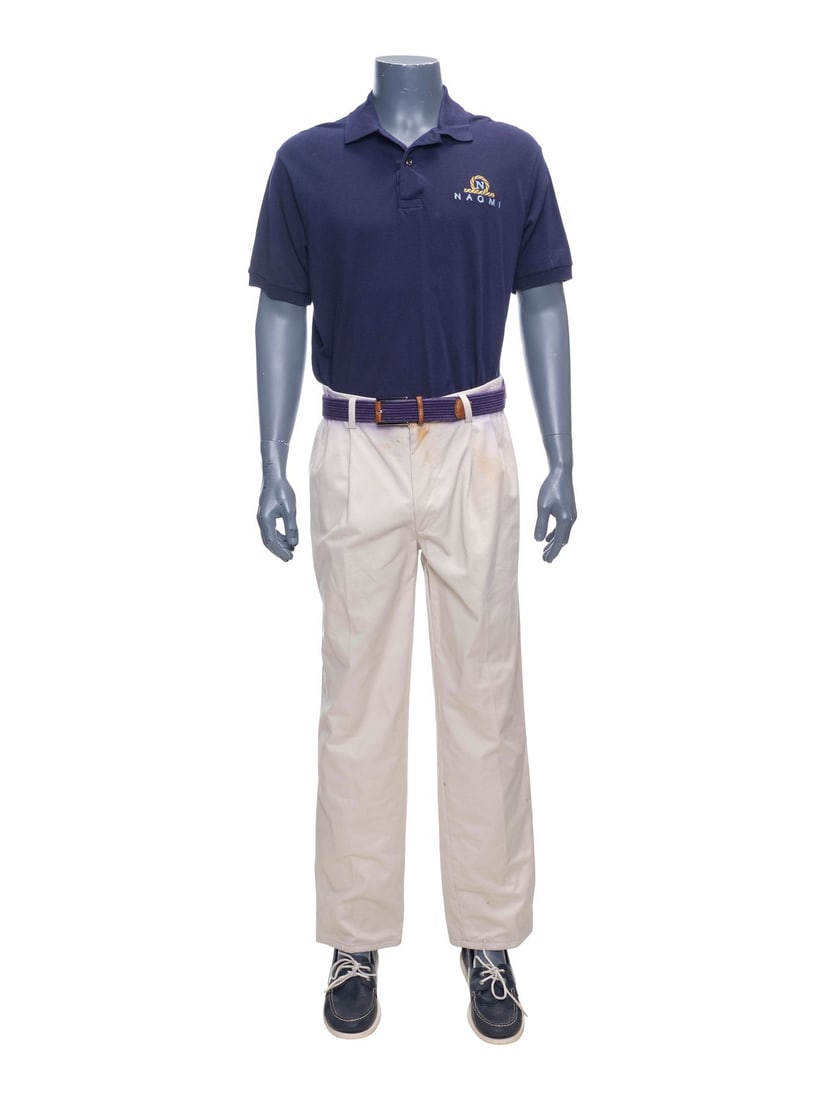 THE WOLF OF WALL STREET (2013) - Jordan Belfort's (Leonardo DiCaprio) Distressed Yacht Wreck Costume: THE WOLF OF WALL STREET (2013) - Jordan Belfort's (Leonardo DiCaprio) Distressed Yacht Wreck Costume - Jordan Belfort's (Leonardo DiCaprio) distressed yacht wreck costume from Martin Scorsese's crime