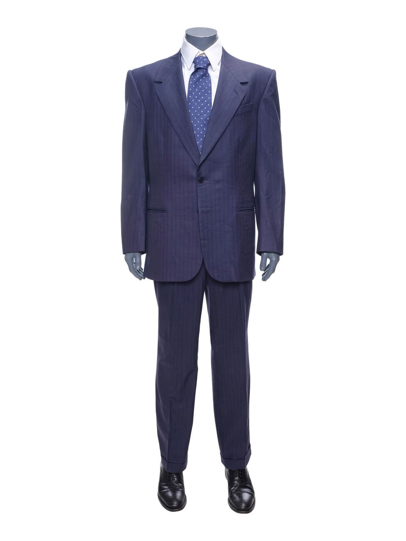 THE WOLF OF WALL STREET (2013) - Jordan Belfort's Stunt Wired Rat Pinstripe Ensemble: THE WOLF OF WALL STREET (2013) - Jordan Belfort's Stunt Wired Rat Pinstripe Ensemble - Jordan Belfort's stunt wired rat pinstripe ensemble from Martin Scorsese's The Wolf of Wall Street. Belfort