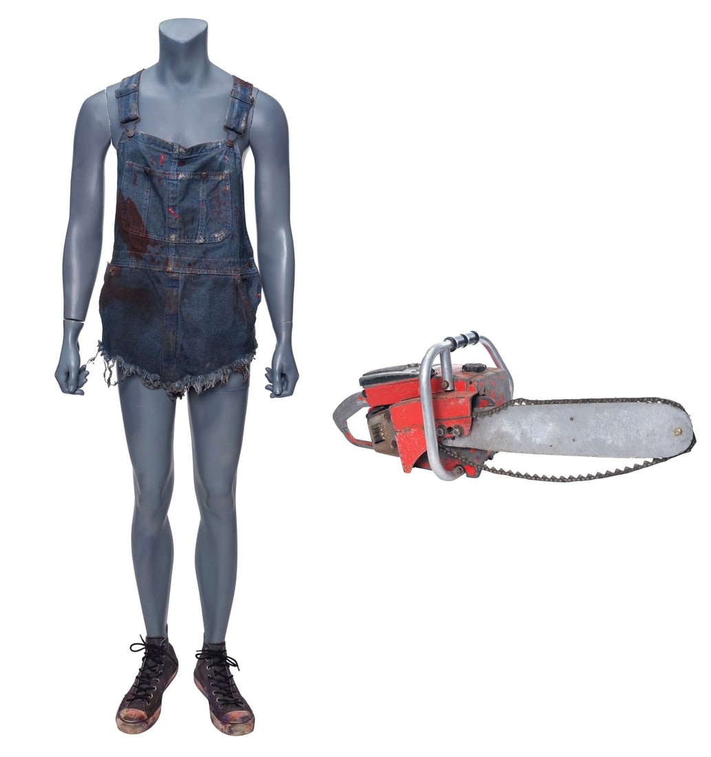 31 (2016) - Schizo-Head's (David Ury) Bloodied Ensemble with Chainsaw: 31 (2016) - Schizo-Head's (David Ury) Bloodied Ensemble with Chainsaw - Schizo-Head's (David Ury) bloodied ensemble with chainsaw from Rob Zombie's 31. Alongside Psycho-Head (Lew Temple), Schizo-Head