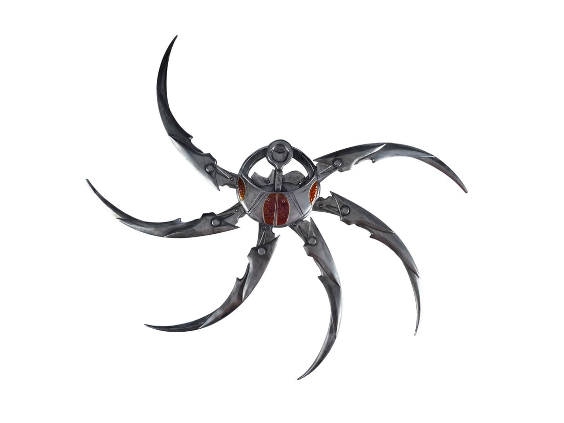 AVPR: ALIENS VS. PREDATOR - REQUIEM (2007) - Wolf's (Ian Whyte) Production-Made Open Predator: AVPR: ALIENS VS. PREDATOR - REQUIEM (2007) - Wolf's (Ian Whyte) Production-Made Open Predator Shuriken - Wolf (Ian Whyte) open Predator shuriken from the production of the Brothers Strause's AVPR: Ali