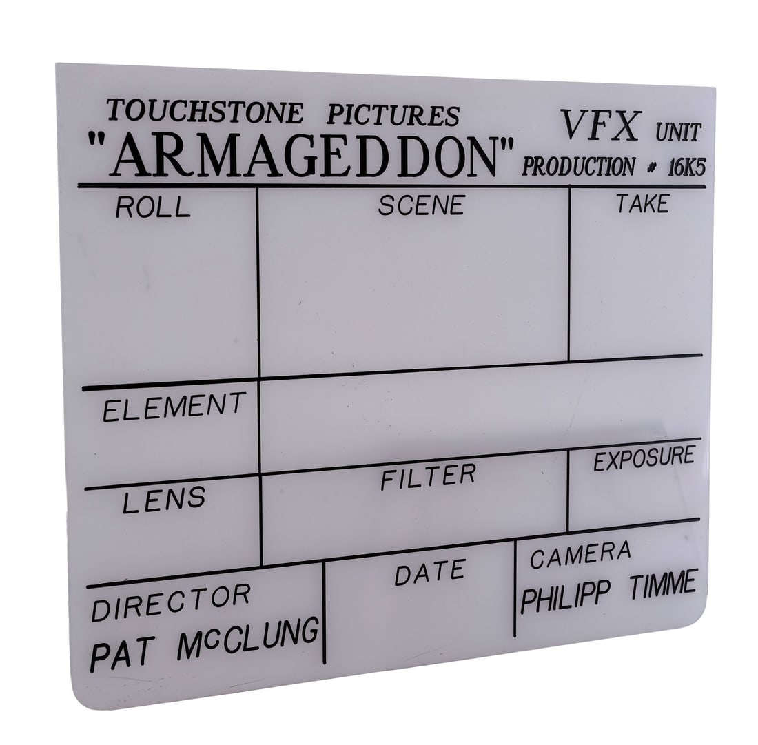 ARMAGEDDON (1998) - VFX Unit Clapperboard Slate - 2