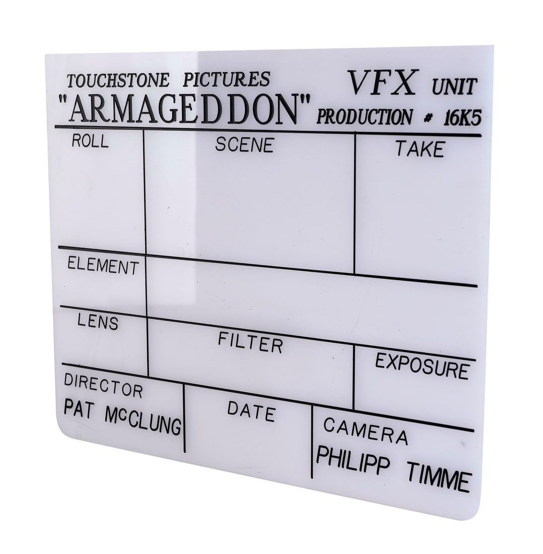 ARMAGEDDON (1998) - VFX Unit Clapperboard Slate - 3