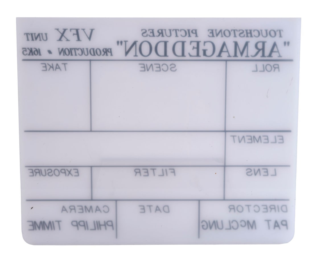 ARMAGEDDON (1998) - VFX Unit Clapperboard Slate - 4