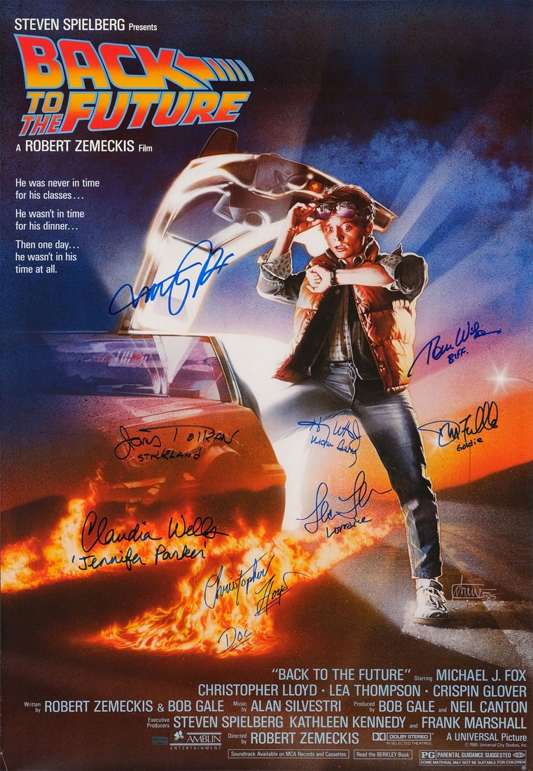 BACK TO THE FUTURE (1985) - Key Cast-Autographed Poster (1 of 1)