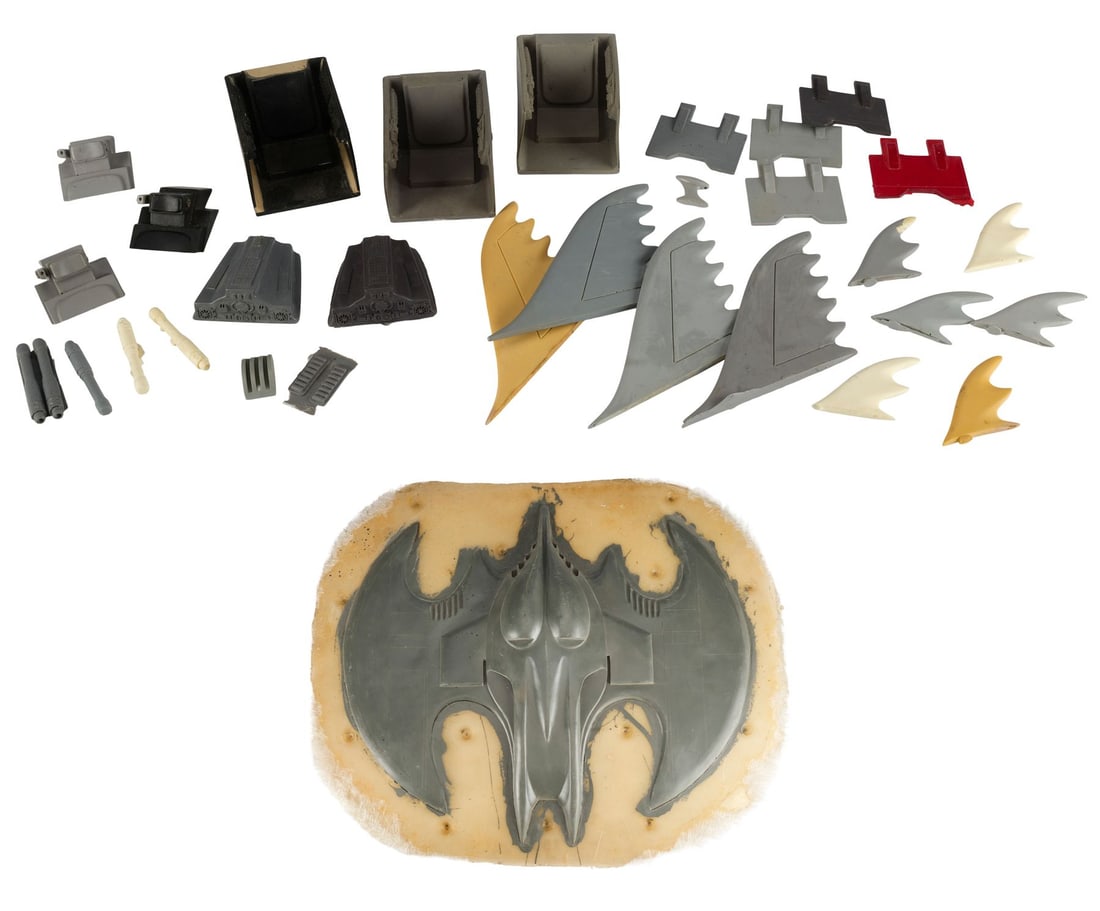 BATMAN (1989) - Batwing Model Miniature Mold Masters with a Collection of Production-Made Castings: BATMAN (1989) - Batwing Model Miniature Mold Masters with a Collection of Production-Made Castings - Batwing model miniature mold masters with a collection of production-made castings from Tim