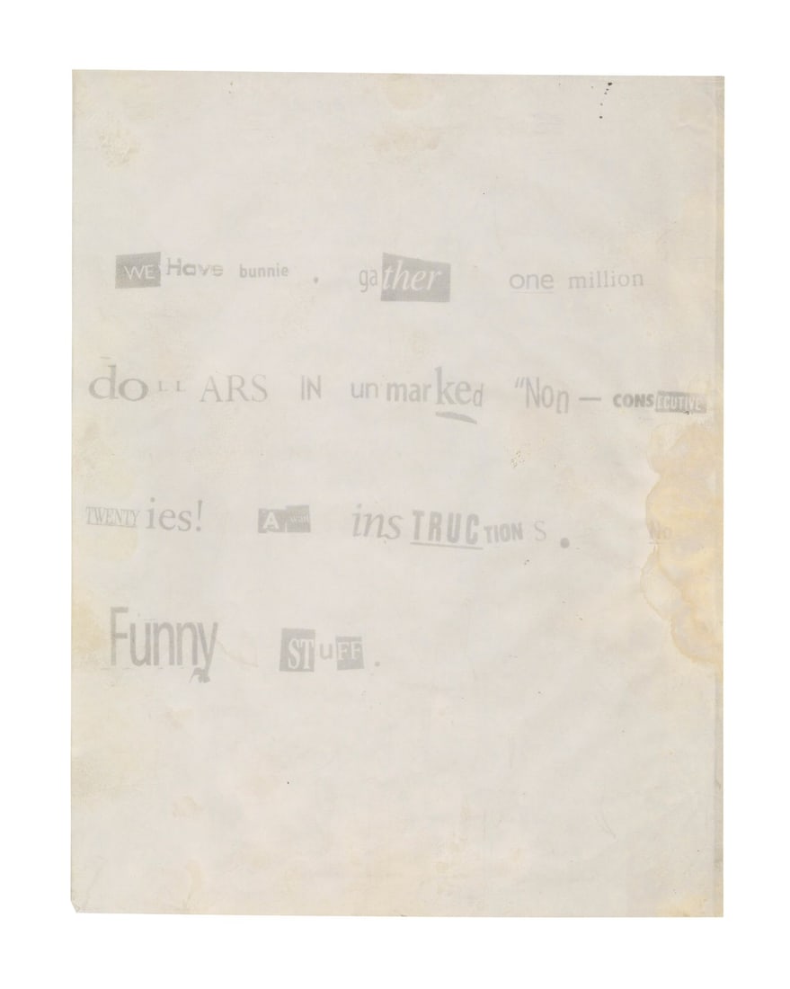 THE BIG LEBOWSKI (1998) - Bunny Lebowski's (Tara Reid) Ransom Letter (1 of 3)