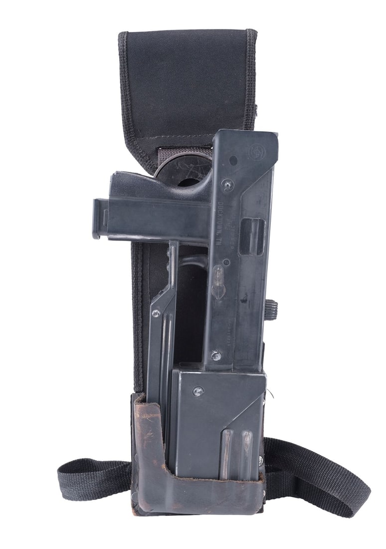 BLADE II (2002) - Blade's (Wesley Snipes) Stunt-Modified MAC-11 Machine Pistol and Holster (1 of 10)