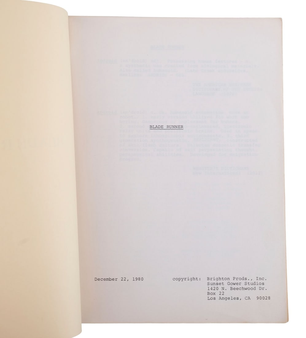 BLADE RUNNER (1982) - Bound December 22, 1980 Draft Script - 5