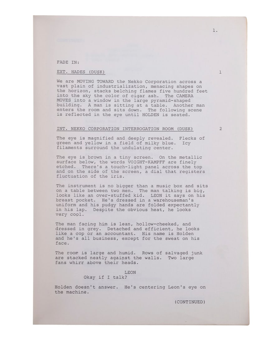 BLADE RUNNER (1982) - Bound December 22, 1980 Draft Script - 6