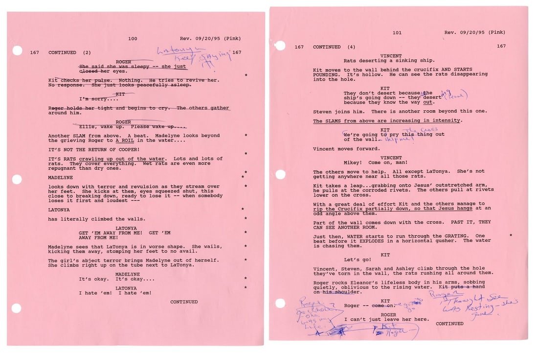 DAYLIGHT (1996) - Sylvester Stallone's Hand-Annotated Script Pages - 11