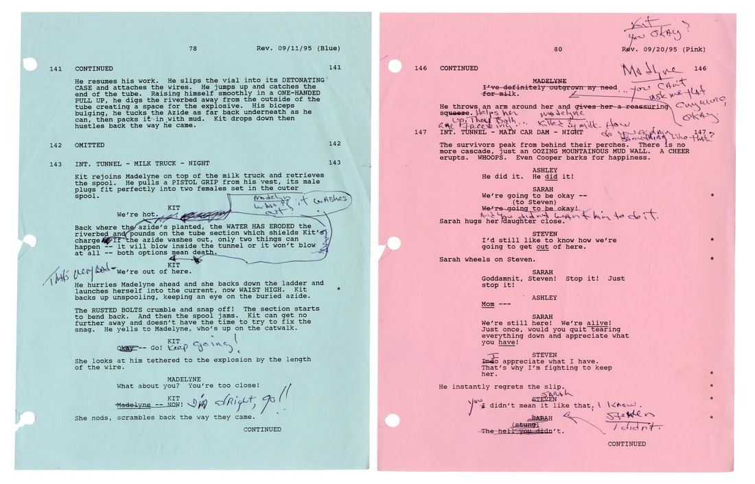 DAYLIGHT (1996) - Sylvester Stallone's Hand-Annotated Script Pages - 2