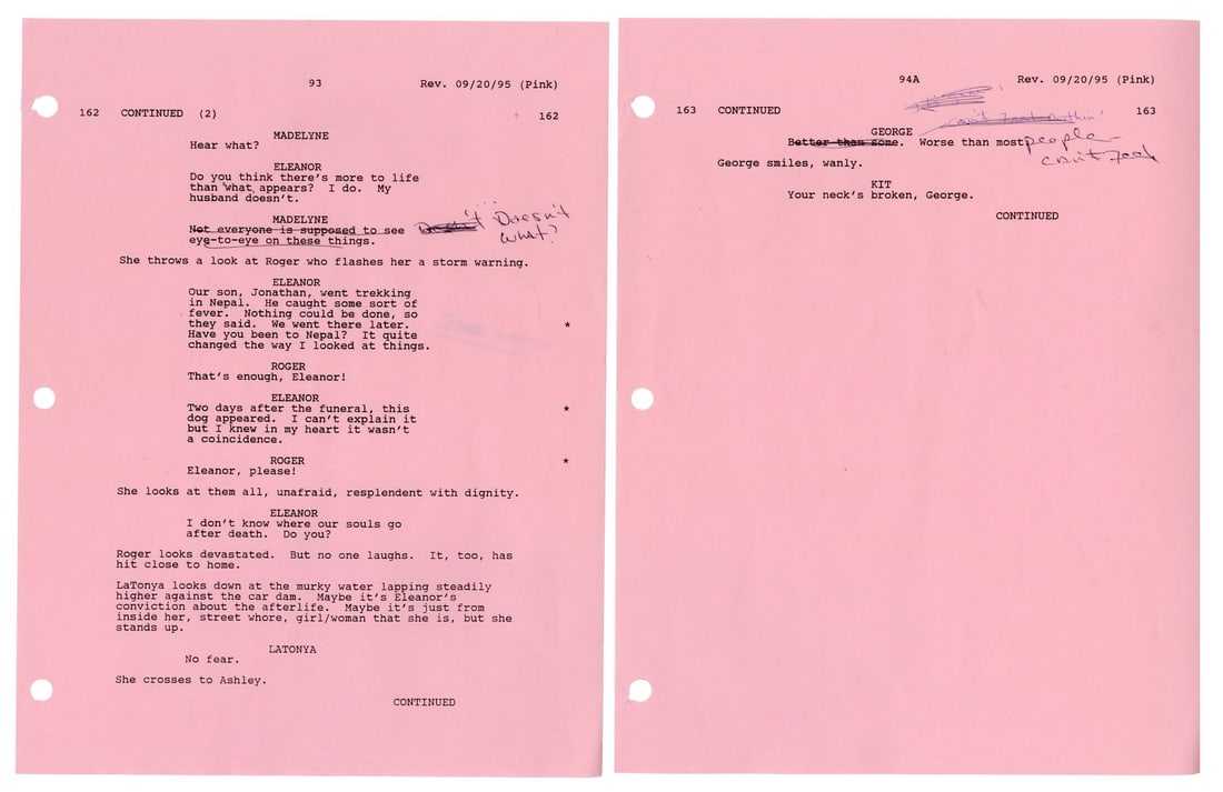 DAYLIGHT (1996) - Sylvester Stallone's Hand-Annotated Script Pages - 8