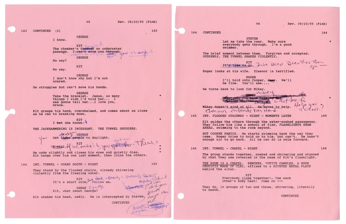 DAYLIGHT (1996) - Sylvester Stallone's Hand-Annotated Script Pages - 9