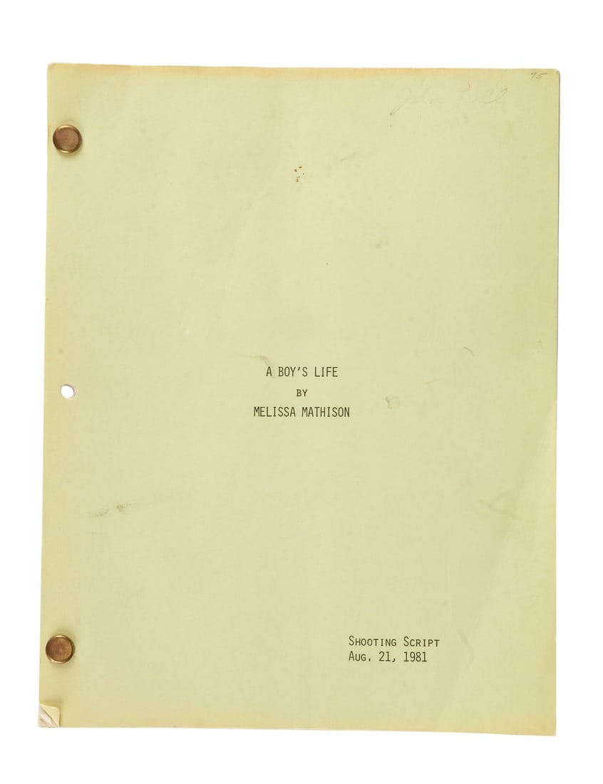 E.T. THE EXTRA-TERRESTRIAL (1982) - Bound Security-Stamped "A Boy's Life" Shooting Script: E.T. THE EXTRA-TERRESTRIAL (1982) - Bound Security-Stamped "A Boy's Life" Shooting Script - A bound, security-stamped shooting script from the production of Steven Spielberg's E.T. the Extra-Terrestri