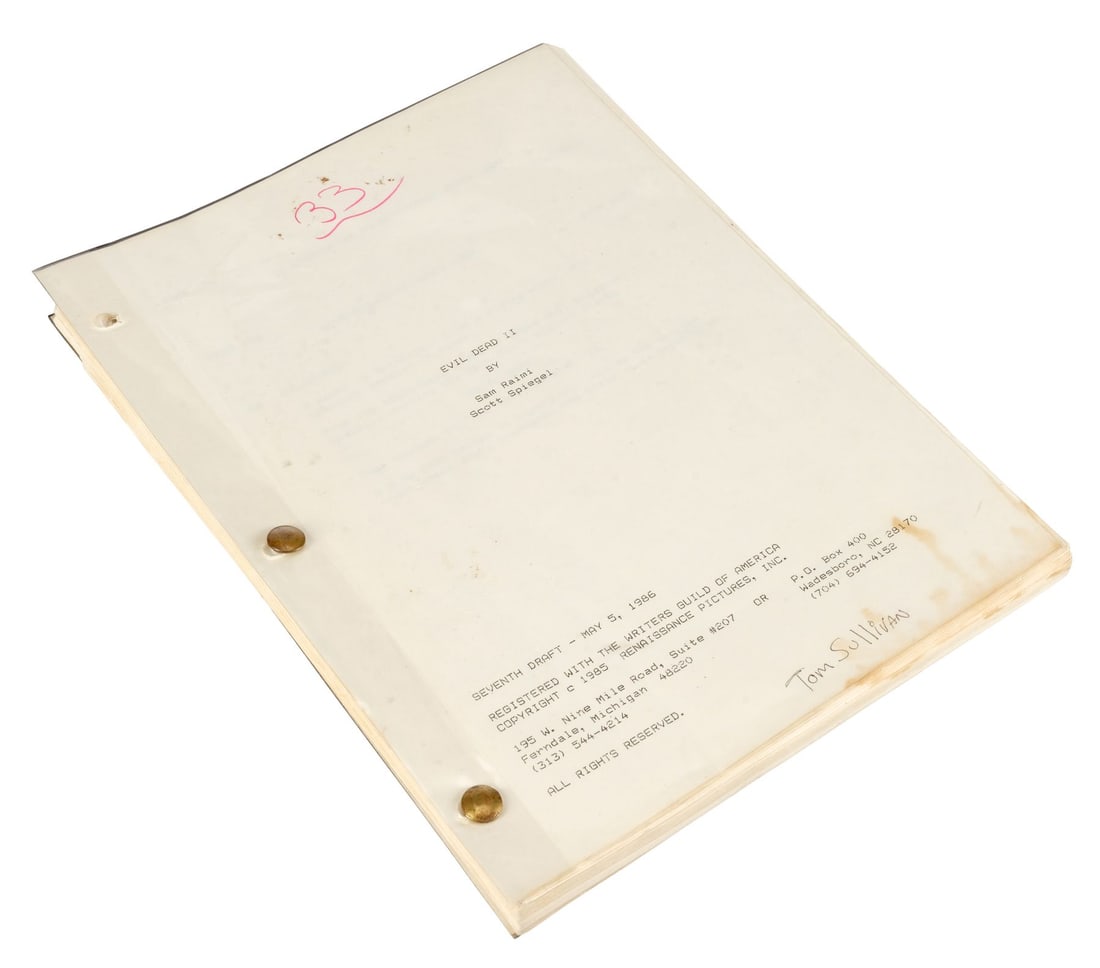 EVIL DEAD II (1987) - Tom Sullivan Collection: Seventh Draft Script - 2