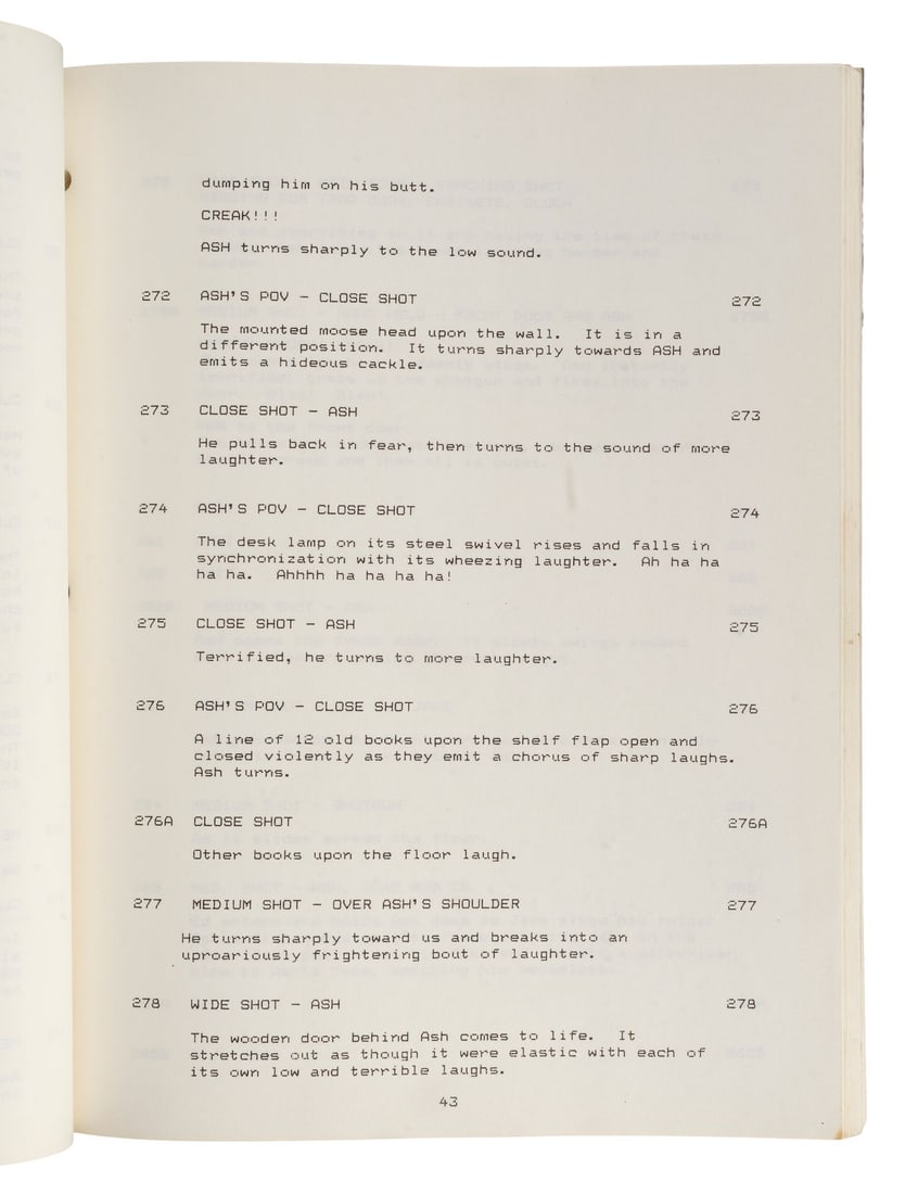 EVIL DEAD II (1987) - Tom Sullivan Collection: Seventh Draft Script - 5
