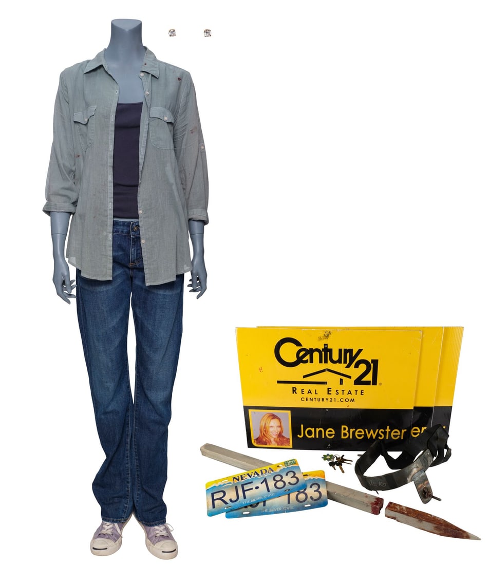 FRIGHT NIGHT (2011) - Jane Brewster's (Toni Collette) Screen-Matched Bloodied Escape Ensemble and: FRIGHT NIGHT (2011) - Jane Brewster's (Toni Collette) Screen-Matched Bloodied Escape Ensemble and Real Estate Ephemera - Jane Brewster's (Toni Collette) screen-matched bloodied escape ensemble and rea