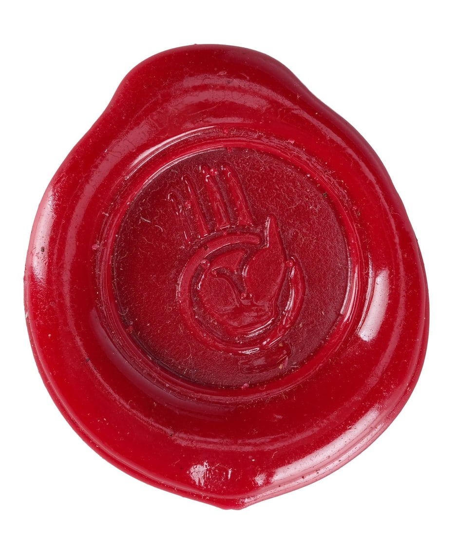 GAME OF THRONES (T.V. SERIES, 2011 - 2019) - Hand of the King Wax Seal: GAME OF THRONES (T.V. SERIES, 2011 - 2019) - Hand of the King Wax Seal - A Hand of the King wax seal from the television series Game of Thrones. The current Hand of the King sealed official letters