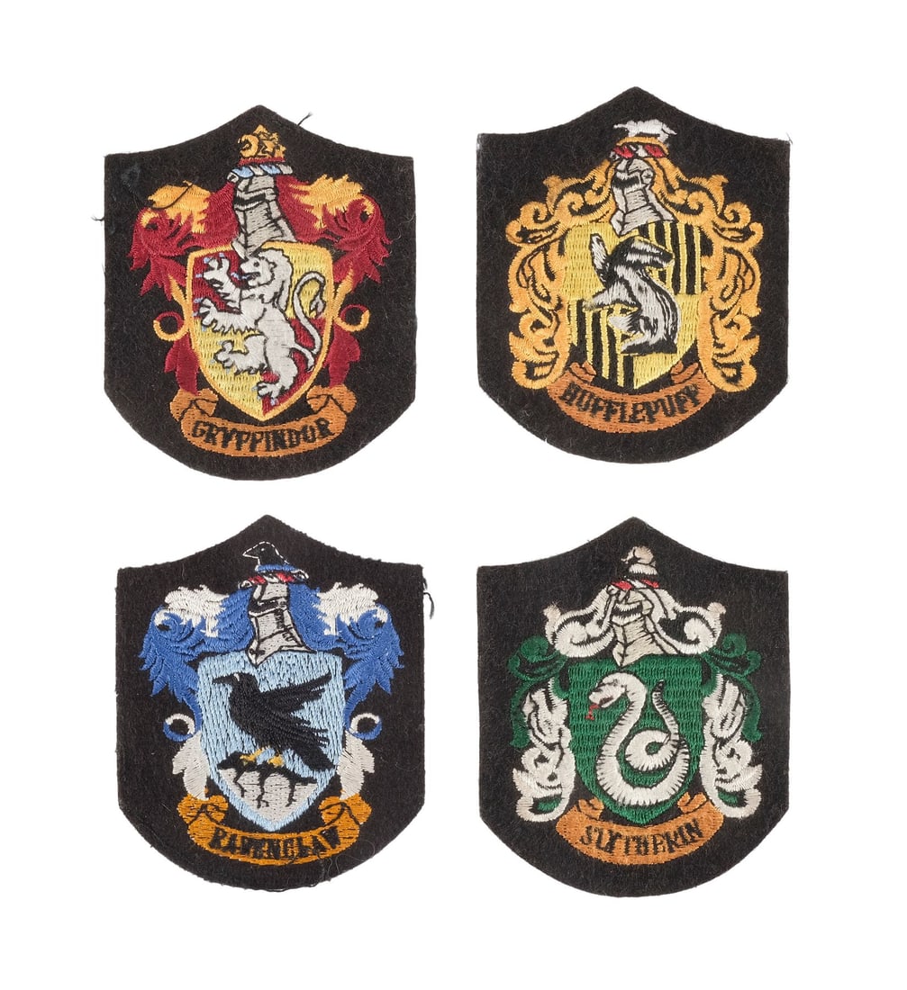 HARRY POTTER FRANCHISE (1997 - 2011) - Set of Four Hogwarts House Patches: HARRY POTTER FRANCHISE (1997 - 2011) - Set of Four Hogwarts House Patches - Four Hogwarts House patches from the blockbuster film series adapted from J.K. Rowling's Harry Potter books. Beginning with