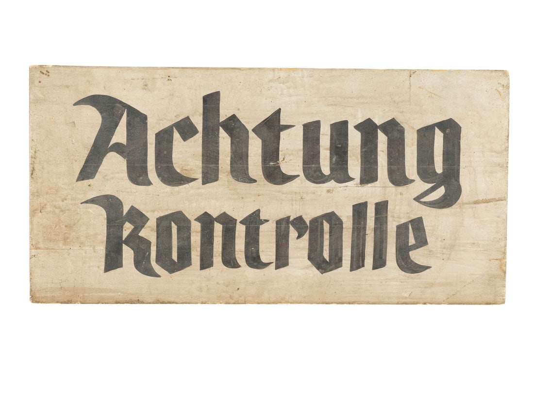 INDIANA JONES AND THE LAST CRUSADE (1989) - German Gate Sign from Motorcycle Escape: INDIANA JONES AND THE LAST CRUSADE (1989) - German Gate Sign from Motorcycle Escape - A German gate sign from the motorcycle chase from Steven Spielberg's Indiana Jones and the Last Crusade. As Indian