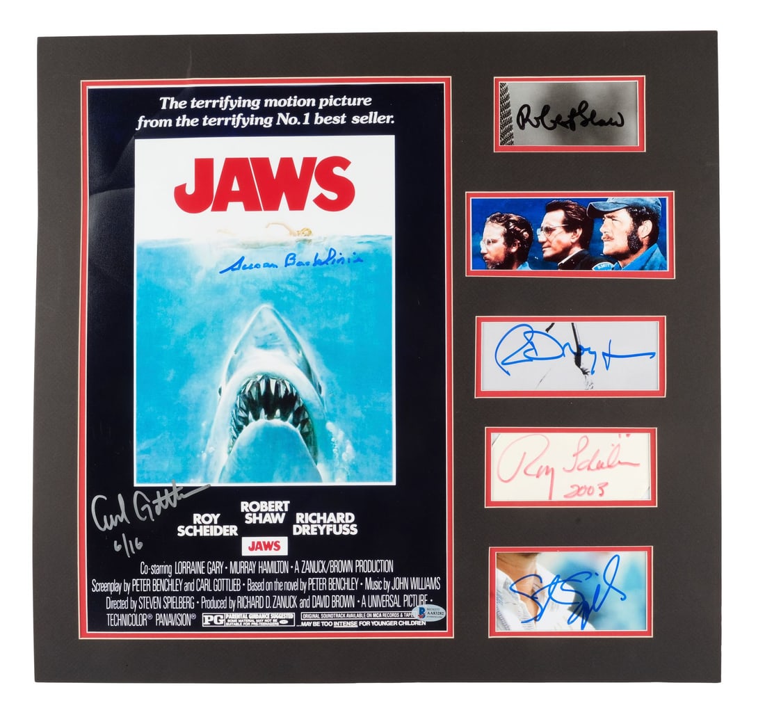 JAWS (1975) - Key Cast- and Crew-Autographed Poster Display (1 of 4)